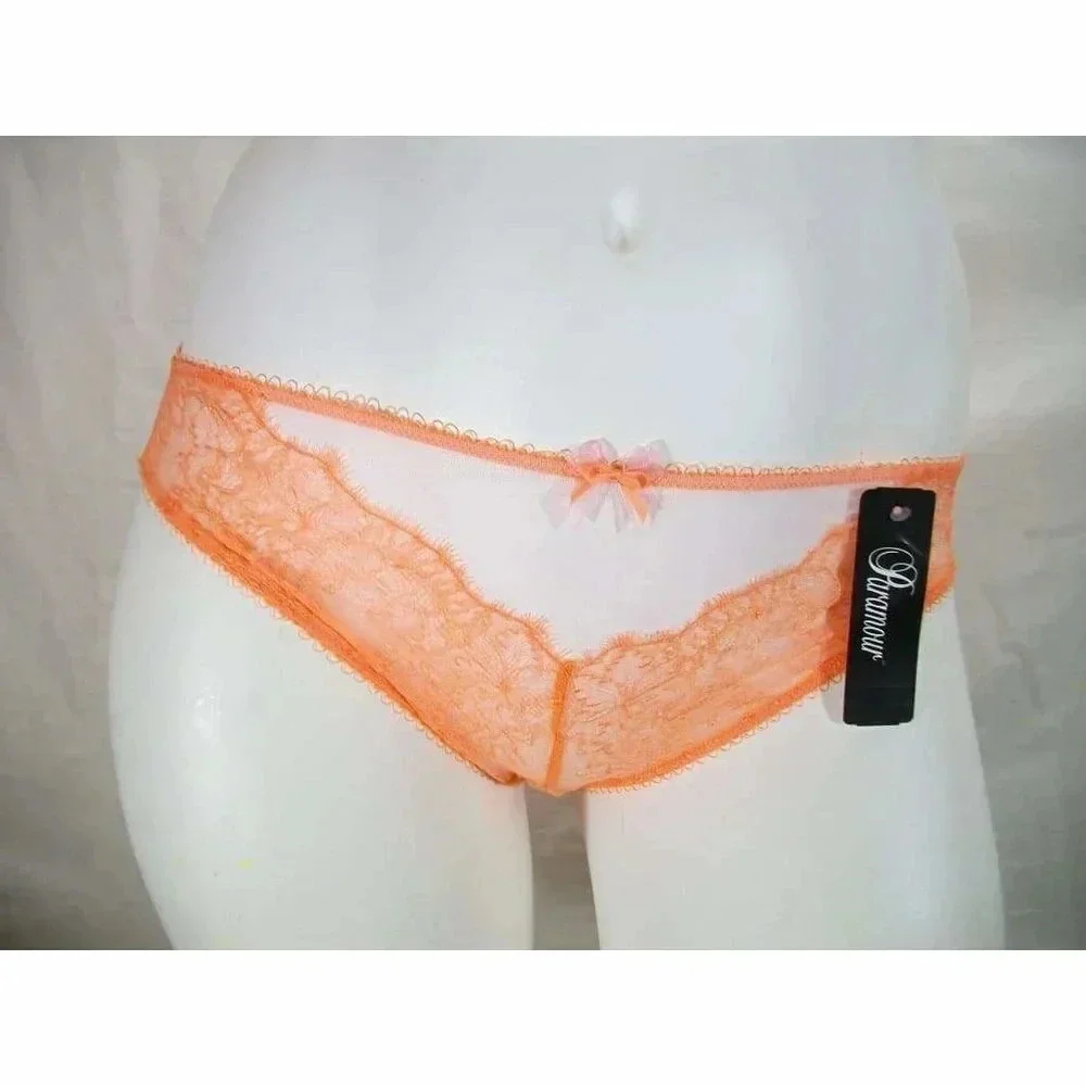 SMALL‎ Paramour 635014 Amber Sheer Lace Bikini Panty Desert Flower NWT